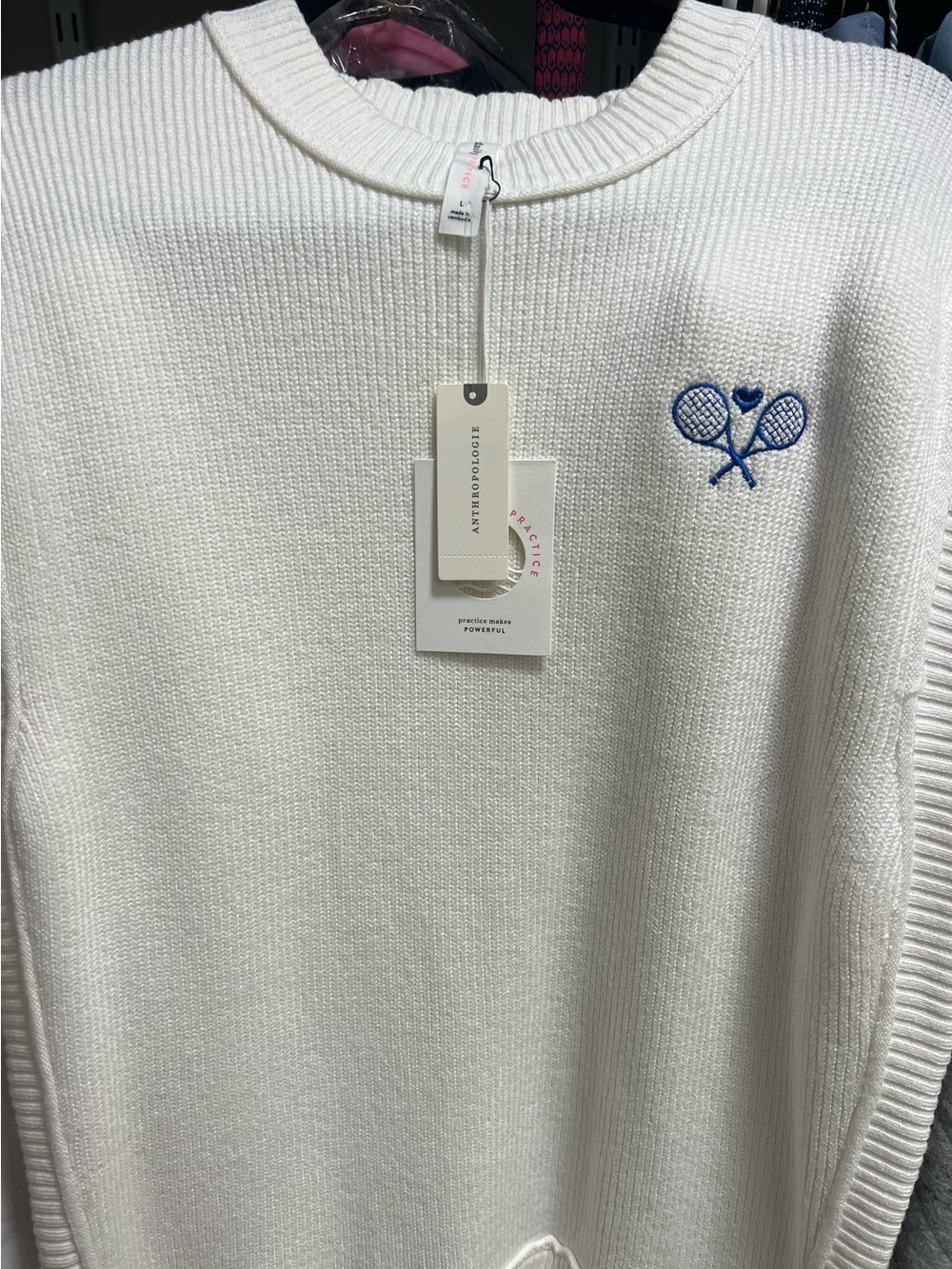 Anthropologie Daily Practice Sleeveless Embroidered Tennis Mini Dress - Picture 5 of 5